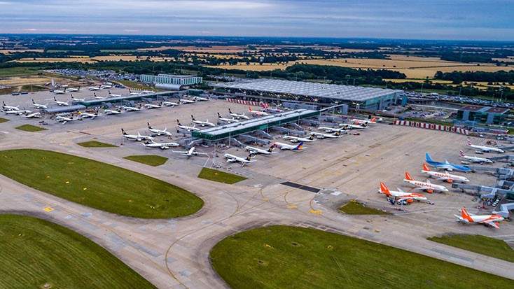 L'aéroport Stansted à Londres: tarmac de l'aéroport